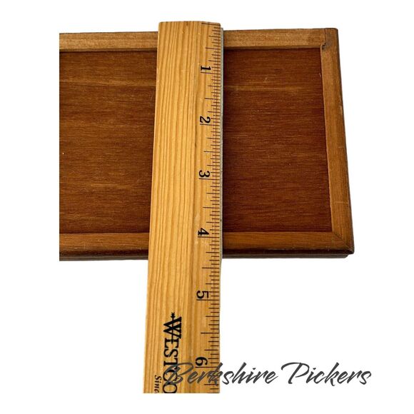 Vintage Cards Double Deck In Wood Case with one deck of cards - Picture 10 of 11